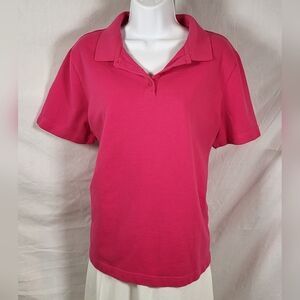KIM ROGERS Hot Pink Polo Shirt - Size XL or Size 16